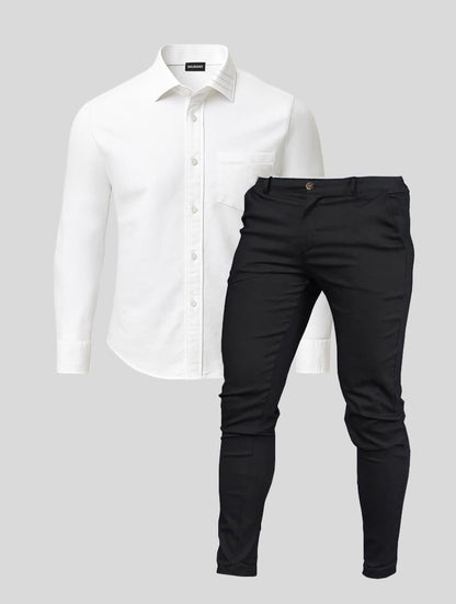 Casual Fit Set | Noa Pants Black + Clifford Shirt