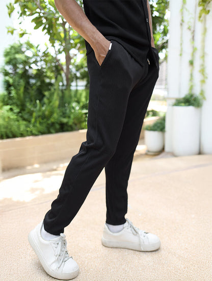 Bailey Ribbed Pants - Black